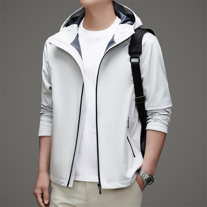 Herren Funktionsjacke mit modischem Schnitt und innovativem Kapuzendesign Drune