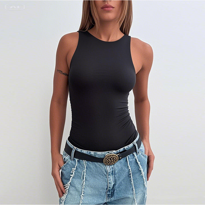 Damen figurbetontes Body mit gerafftem Design Drune