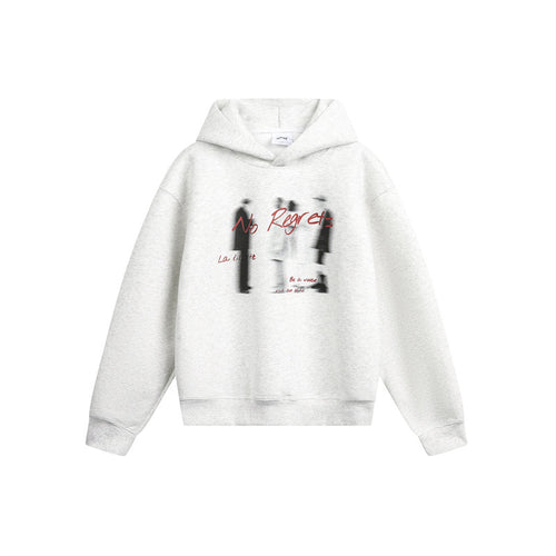 Unisex Kapuzenpullover im Oversize-Schnitt mit verschwommenem Figur-Grafikprint Drune