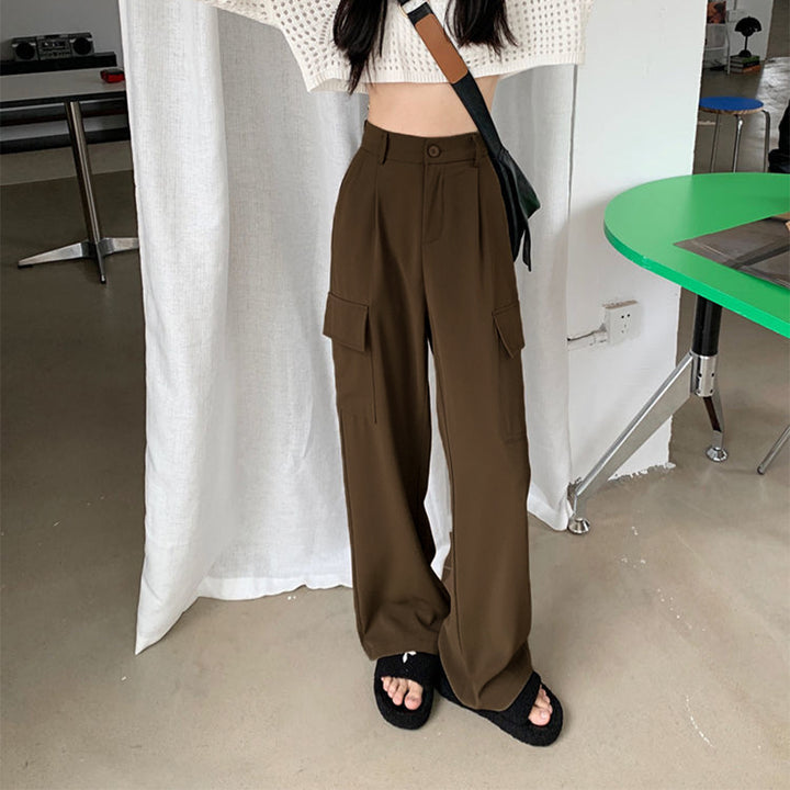 Damen Elegante Cargo-Hose mit weitem Schnitt Drune
