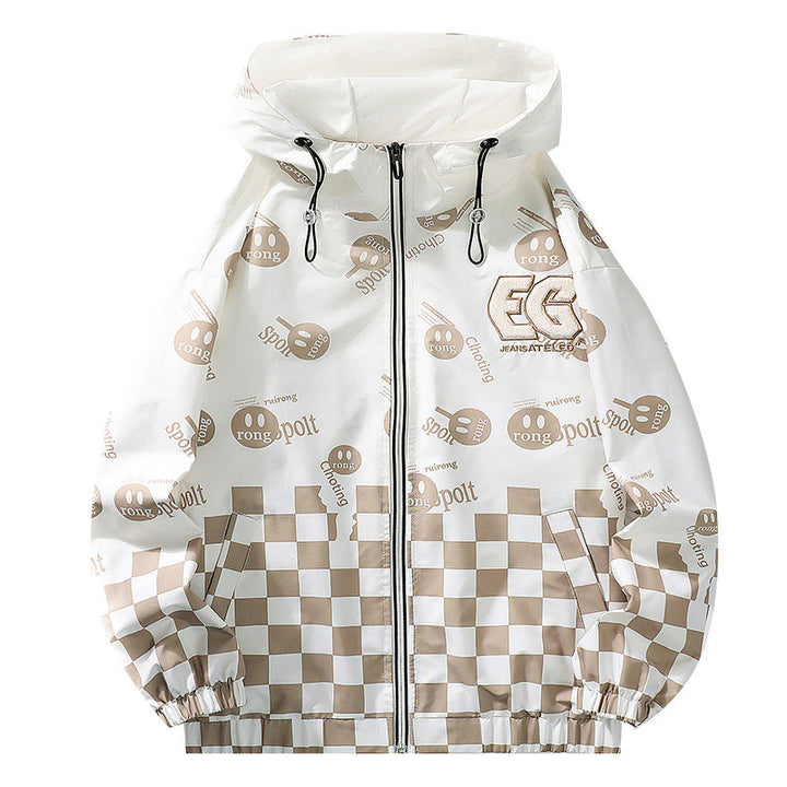 Unisex Stylische Kapuzenjacke mit modernen Grafiken Drune