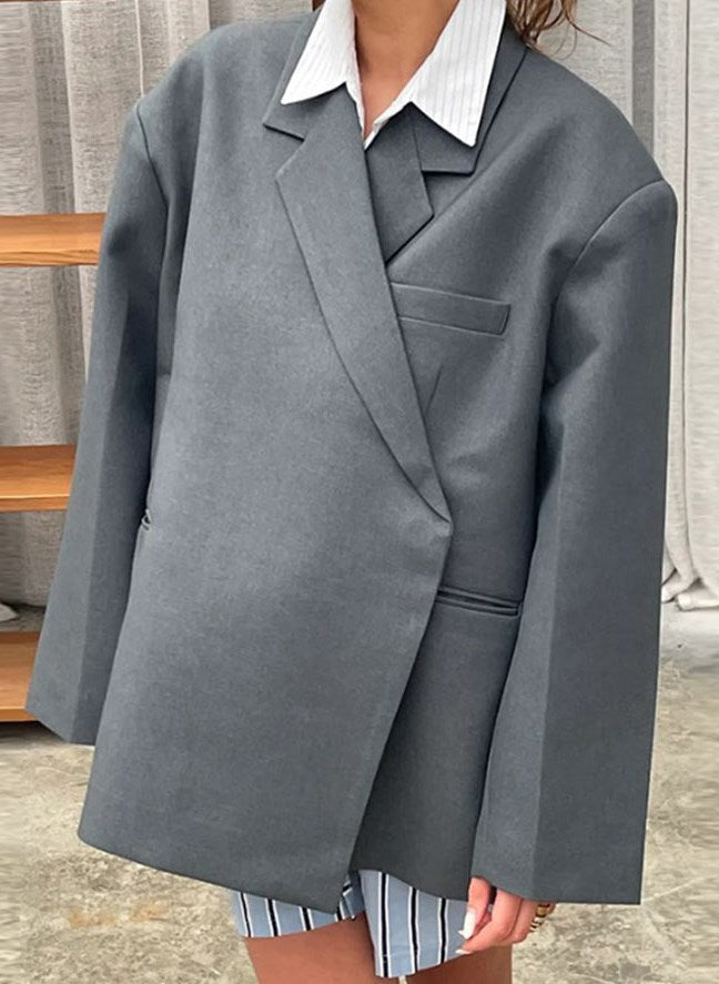 Damen Oversized Blazerjacke mit raffinierter Schnittführung Drune