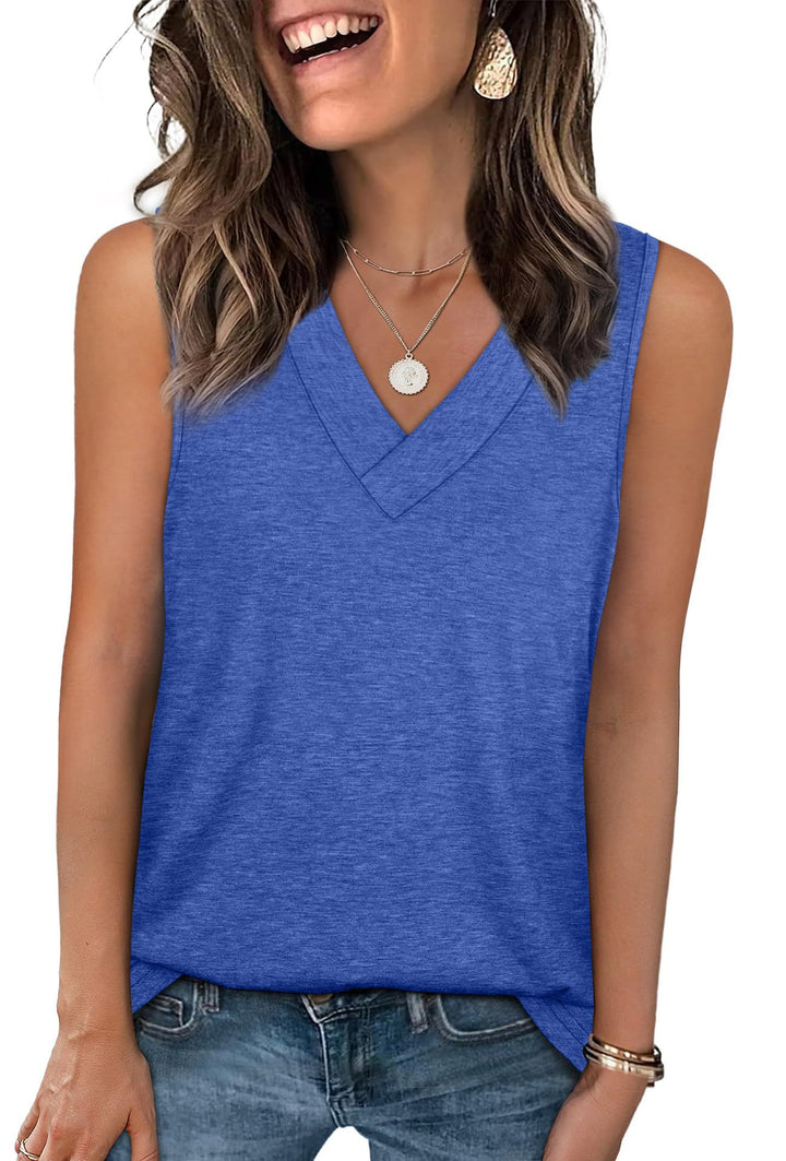 Damen Relaxed Fit V-Ausschnitt Tanktop Drune