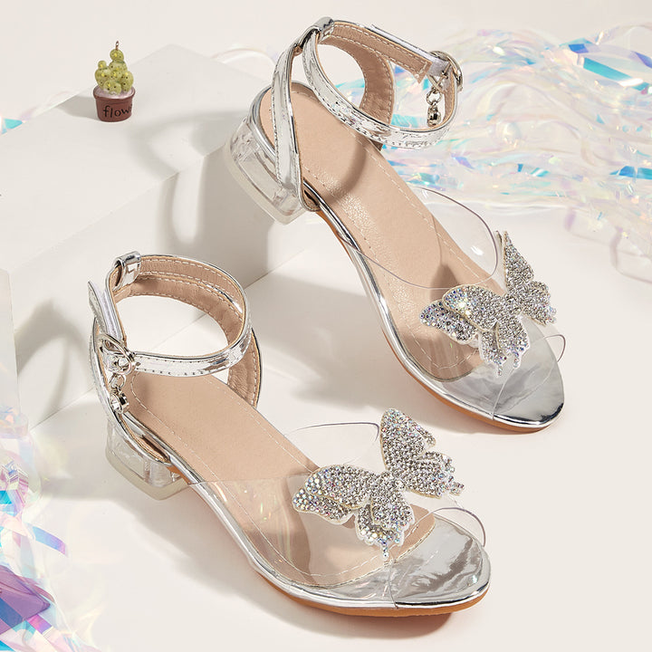 Mädchen Bunte Sandalen mit funkelnder Schmetterlingsapplikation Drune