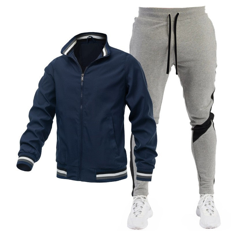 Herren Sportliches Trackjacke und Jogginghose Set Drune