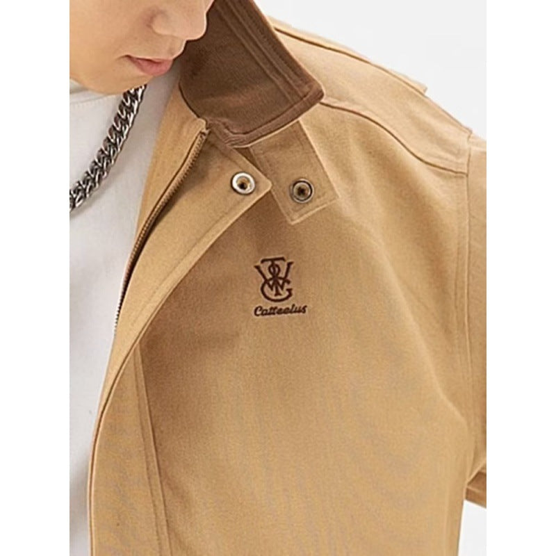 Herren robuste Arbeitsjacke mit multifunktionalen Taschen und elastischen Bündchen Drune