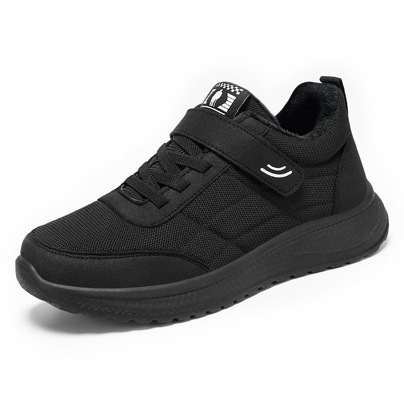 Damen nan gefütterter Komfort-Walking-Sneaker mit niedrigem Schaft, Klettverschluss und stoßabsorbierender EVA-Dämpfung Drune