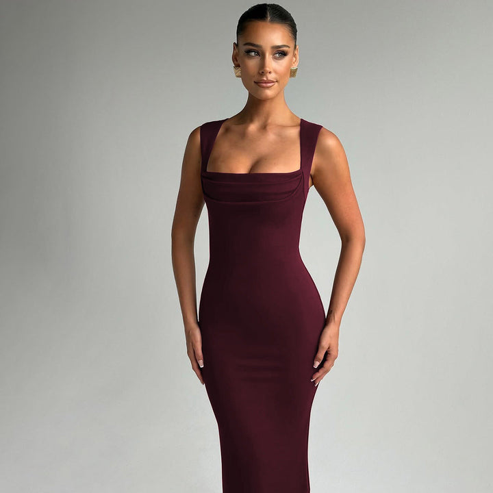 Damen Elegantes Etuikleid mit transparenten Einsätzen Drune