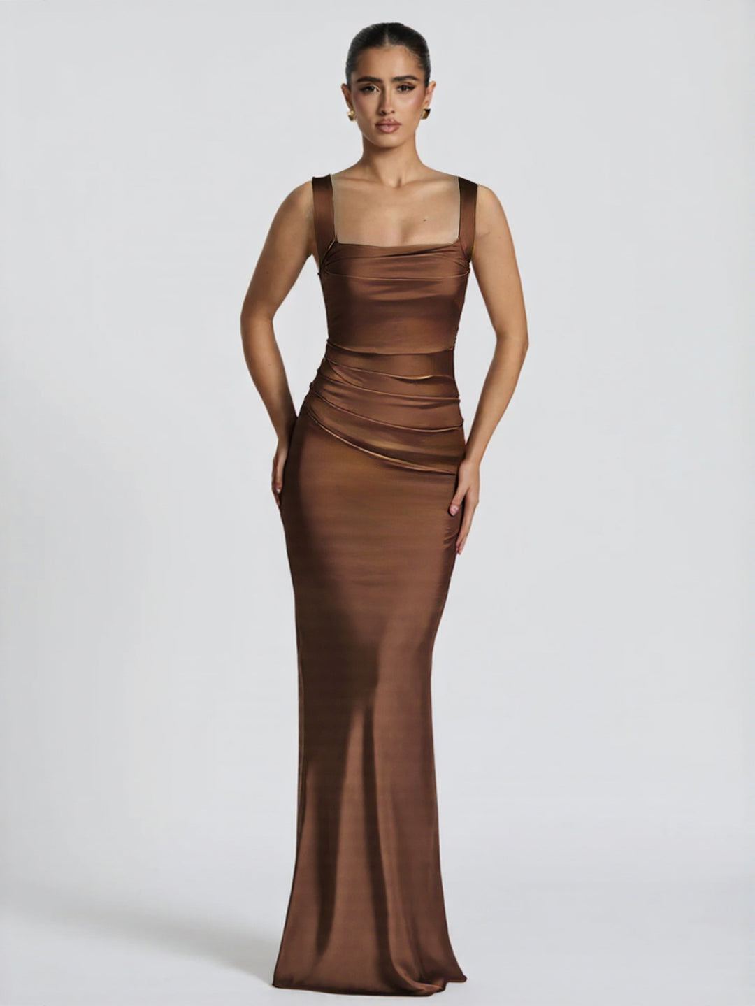 Damen Langarm Abendkleid Drune