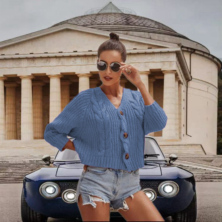 Damen Großer Strickpullover Drune