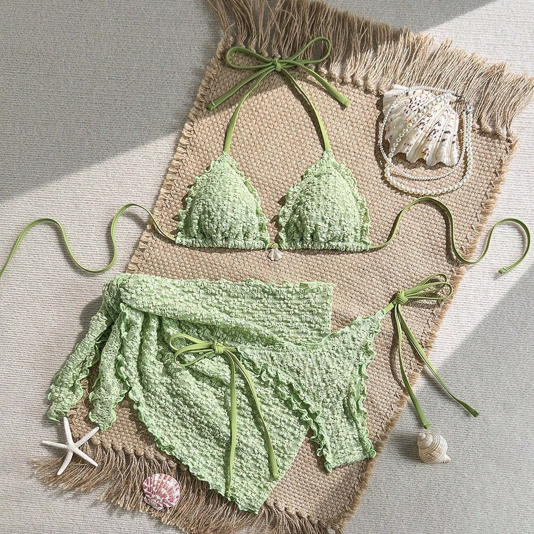 Damen Bikiniset mit Rüschen Drune