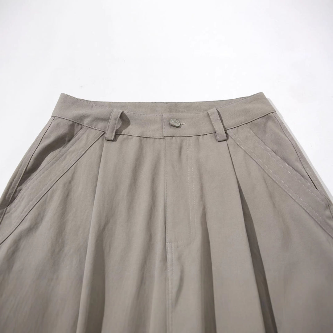 Damen Cropped-Cargo-Culotte mit hoher Leibhöhe und aufgesetzten Klappentaschen Drune