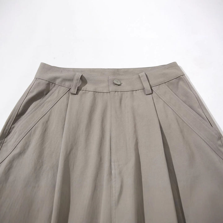 Damen Cropped-Cargo-Culotte mit hoher Leibhöhe und aufgesetzten Klappentaschen Drune
