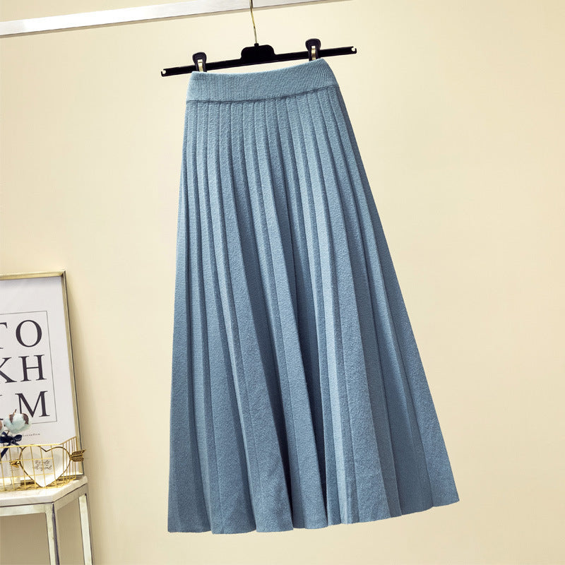 Damen Plissee Midirock Drune