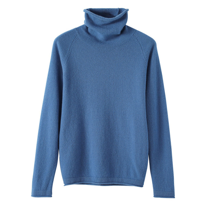 Damen Weicher Rollkragenpullover aus Kaschmir‑Look mit Daumenloch und figurbetonter Silhouette Drune