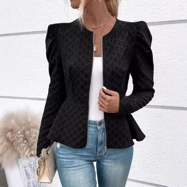 Damen modischer Blazer mit Puffärmeln Drune