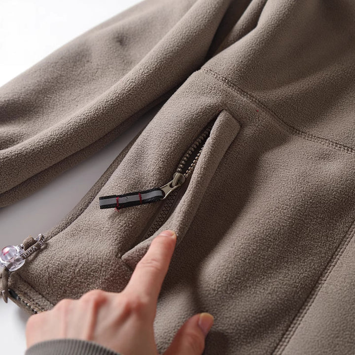 Herren Mikrofleece-Quiltjacke mit Stehkragen, elastischen Bündchen und verdeckten Eingrifftaschen Drune