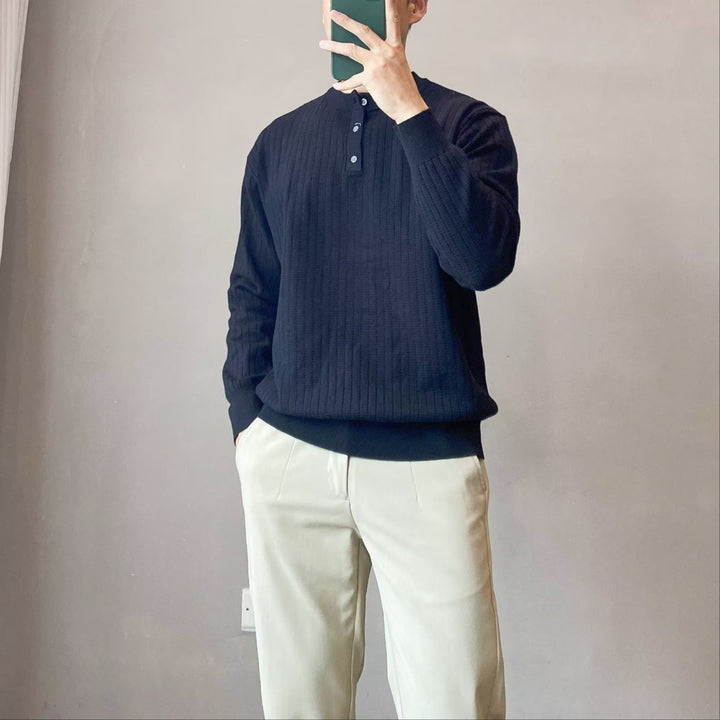Herren Strickpullover mit strukturiertem Design Drune