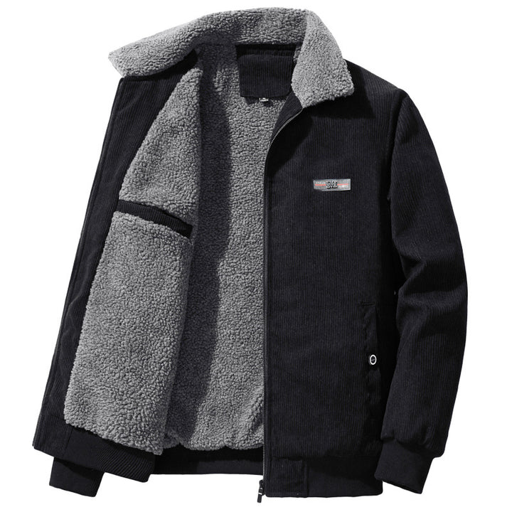 Herren Gemütliche und stylishe Cordjacke mit Fleece-Futter Drune