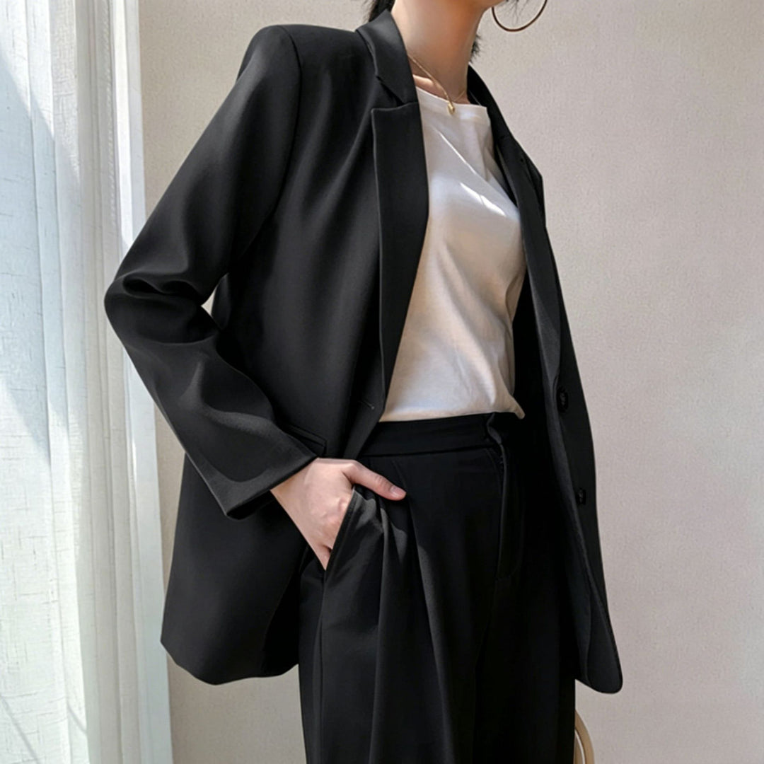 Damen Eleganter und komfortabler Blazer mit Perlendetails Drune