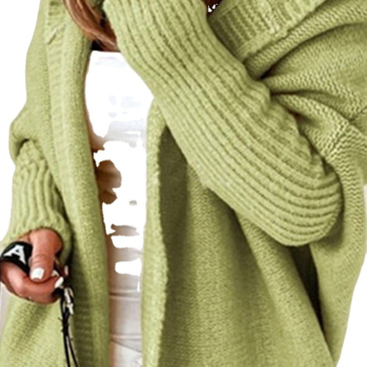 Damen gemütlicher Cardigan mit Kapuze und Farbverlauf Drune