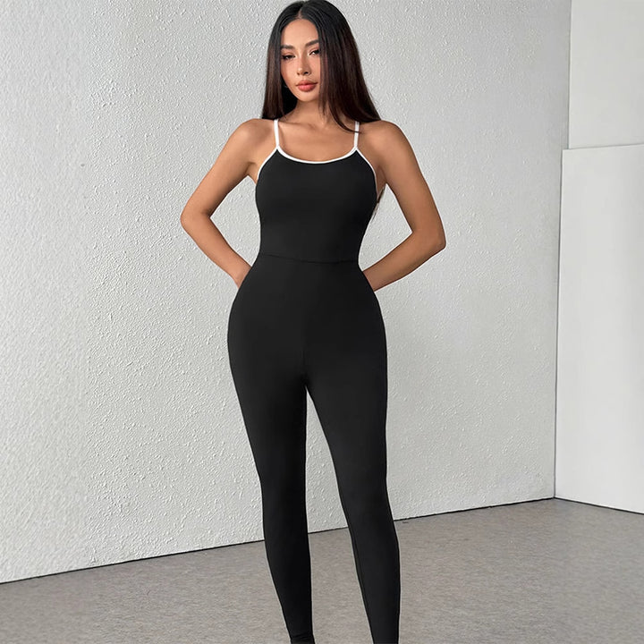 Damen elegante bodenlange Jumpsuit Drune
