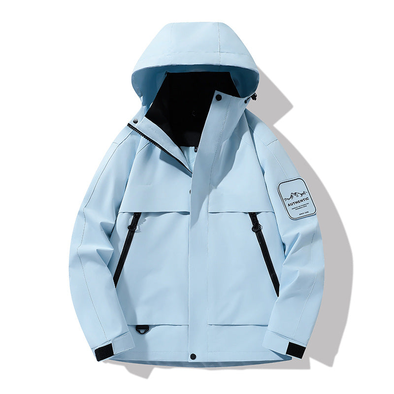 Herren multifunktionale Wasserfeste Softshell-Regenjacke mit abnehmbarer Fleece-Innenjacke Drune