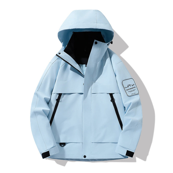 Herren multifunktionale Wasserfeste Softshell-Regenjacke mit abnehmbarer Fleece-Innenjacke Drune