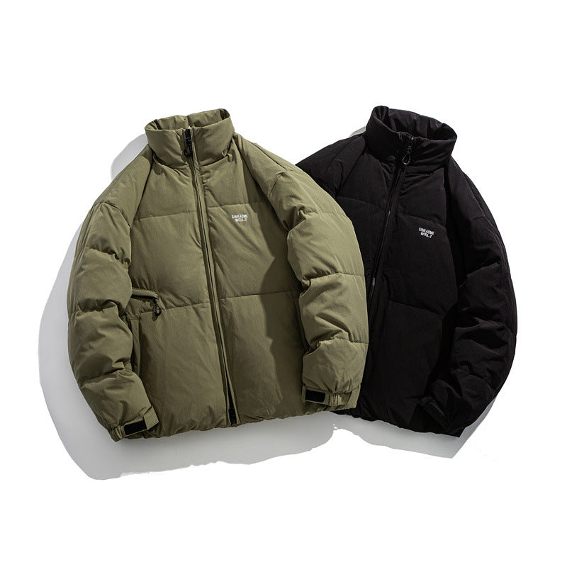 Herren Wattierte Kurz‑Thermojacke mit hohem Stehkragen und verstellbaren Klettbündchen Drune