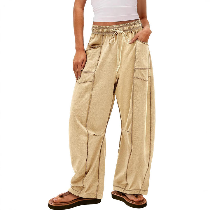 Damen Gemütliche und lässige Freizeithose mit großen Taschen Drune