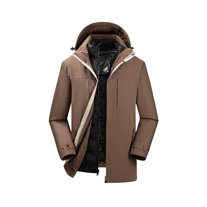 Herren Zweiteiliger Parka mit herausnehmbarer Stepp-Innenjacke und verstellbarer Kapuze Drune