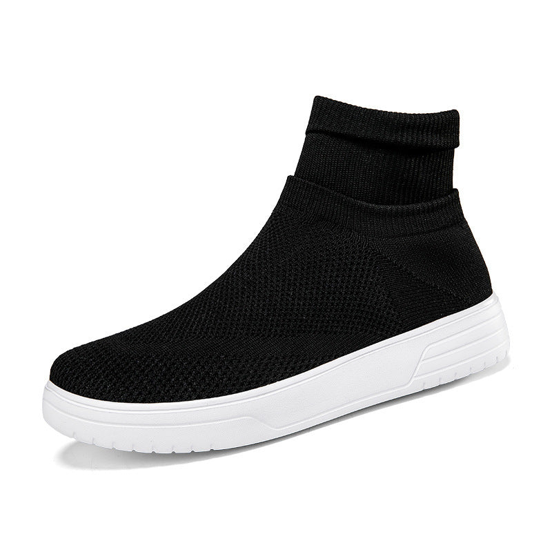 Herren High-Top Atmungsaktive Strick-Sneaker mit Dämpfung Unterstützung Drune
