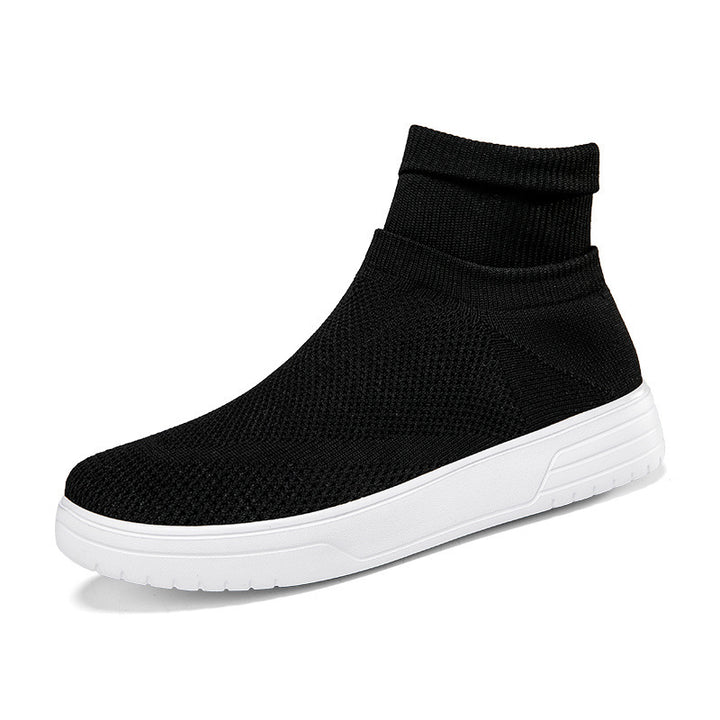 Herren High-Top Atmungsaktive Strick-Sneaker mit Dämpfung Unterstützung Drune