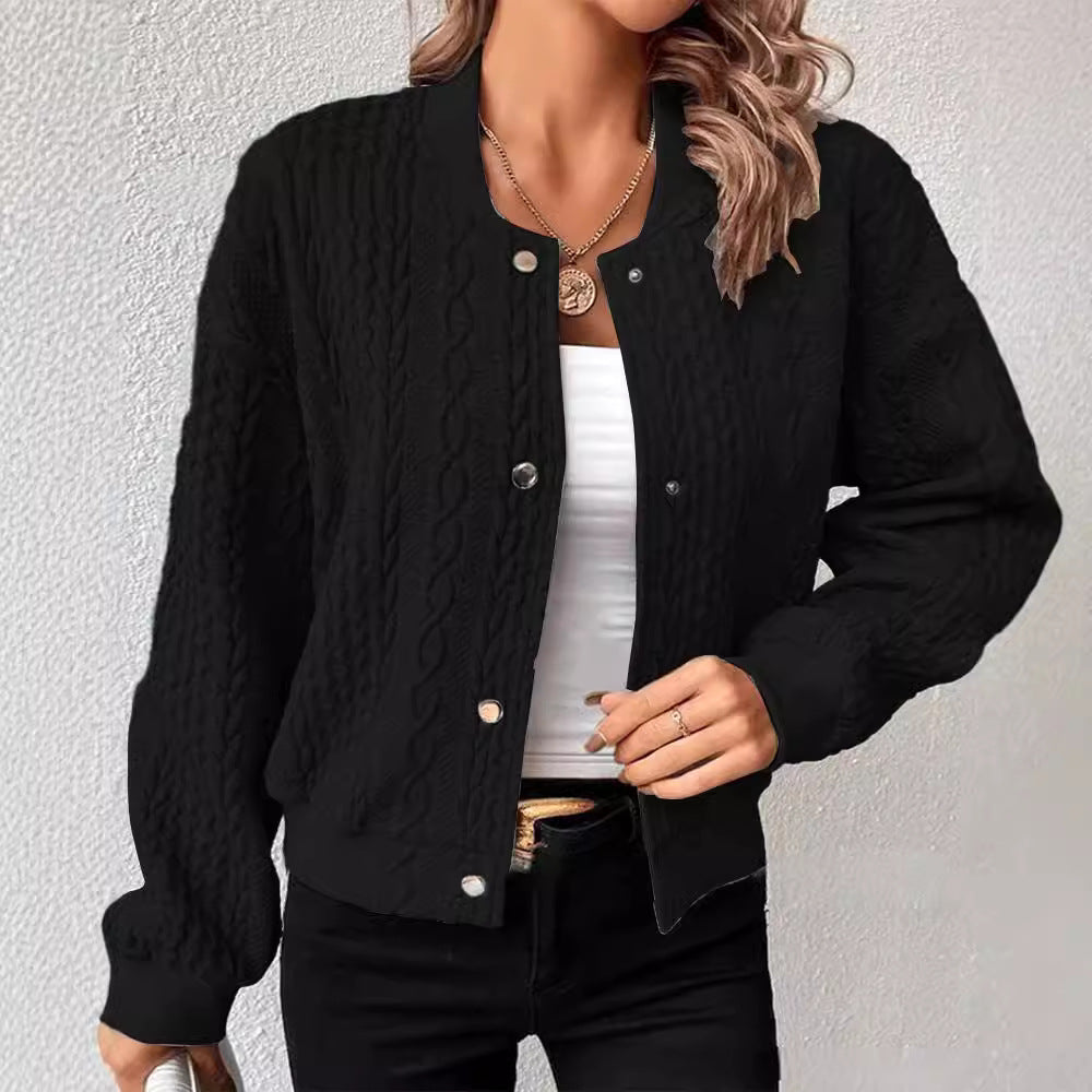 Damen Strickjacke mit Struktur und Knopfleiste Drune