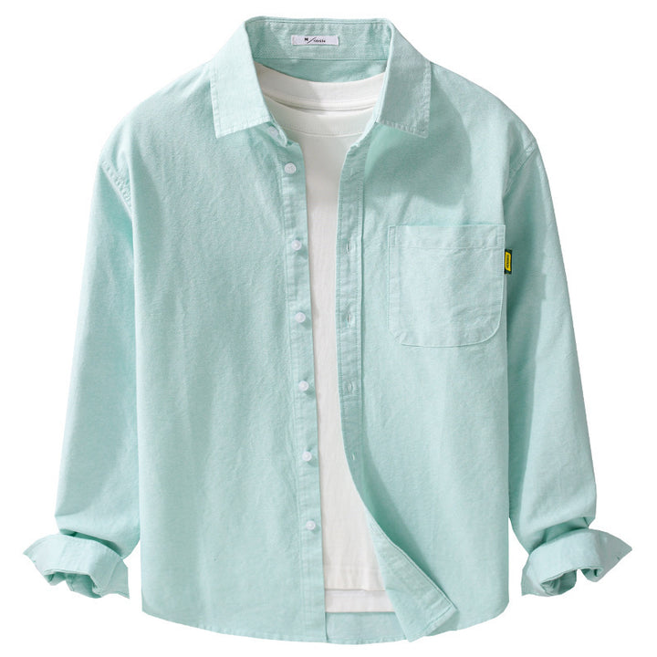Damen Leichtes Baumwoll-Overshirt mit Kentkragen, aufgesetzter Brusttasche und Relaxed-Fit Drune