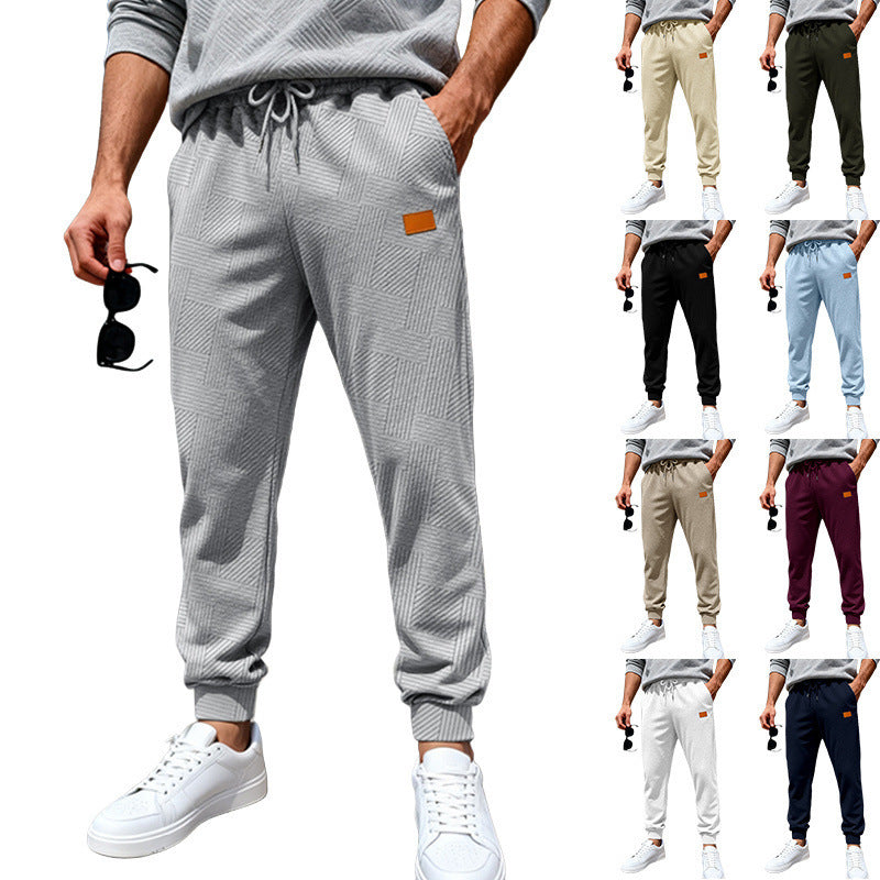 Herren Stepp-Jogginghose mit geometrischem Strukturmuster Drune