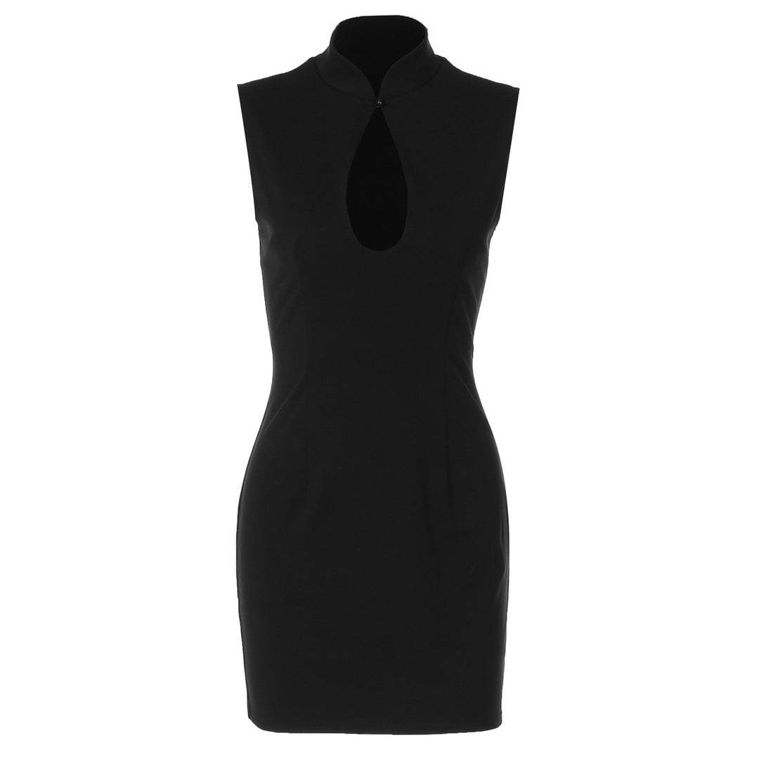 Damen Kleid mit schmalem Schnitt und elegantem Stehkragen Drune