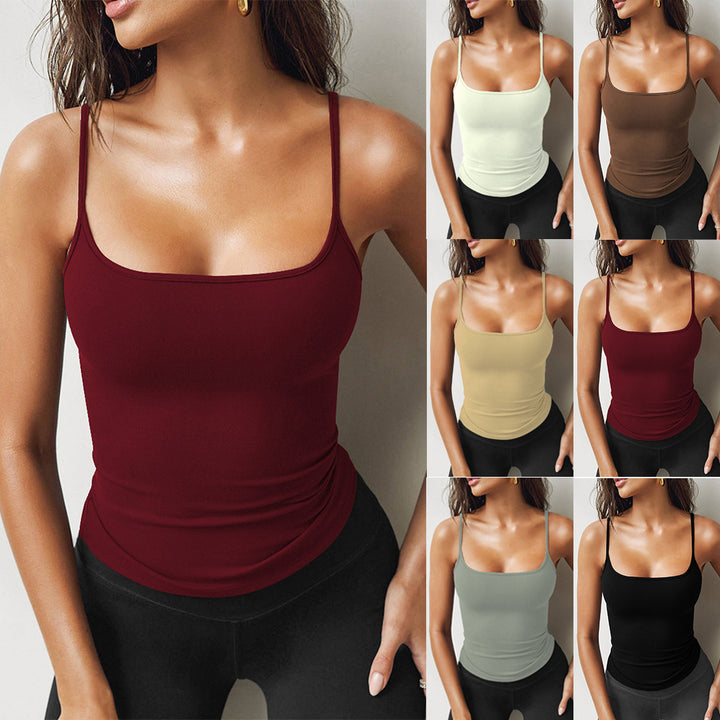Damen ärmelloses Ripp-Tanktop mit flexibler Passform und dekorativen Raffung Drune