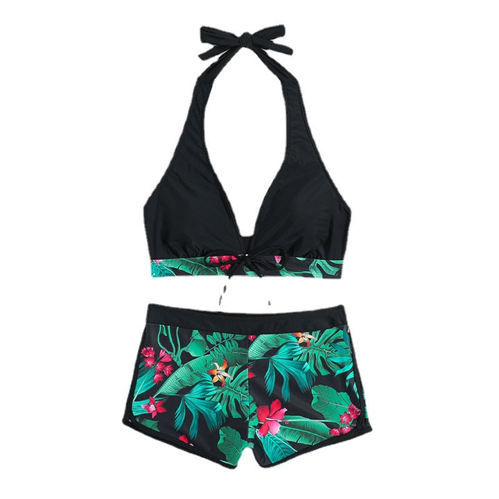 Damen Triangel-Bikini mit floralem Shorts-Design Drune