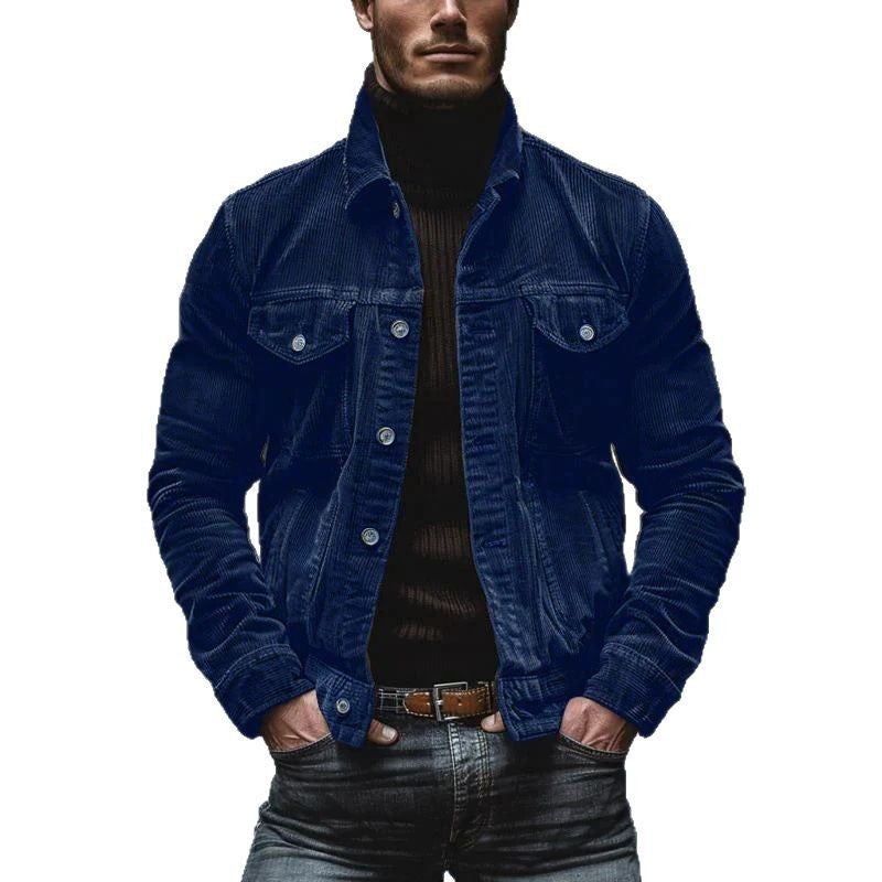 Herren Cordjacke mit klassischem Schnitt und praktischen Brusttaschen Drune