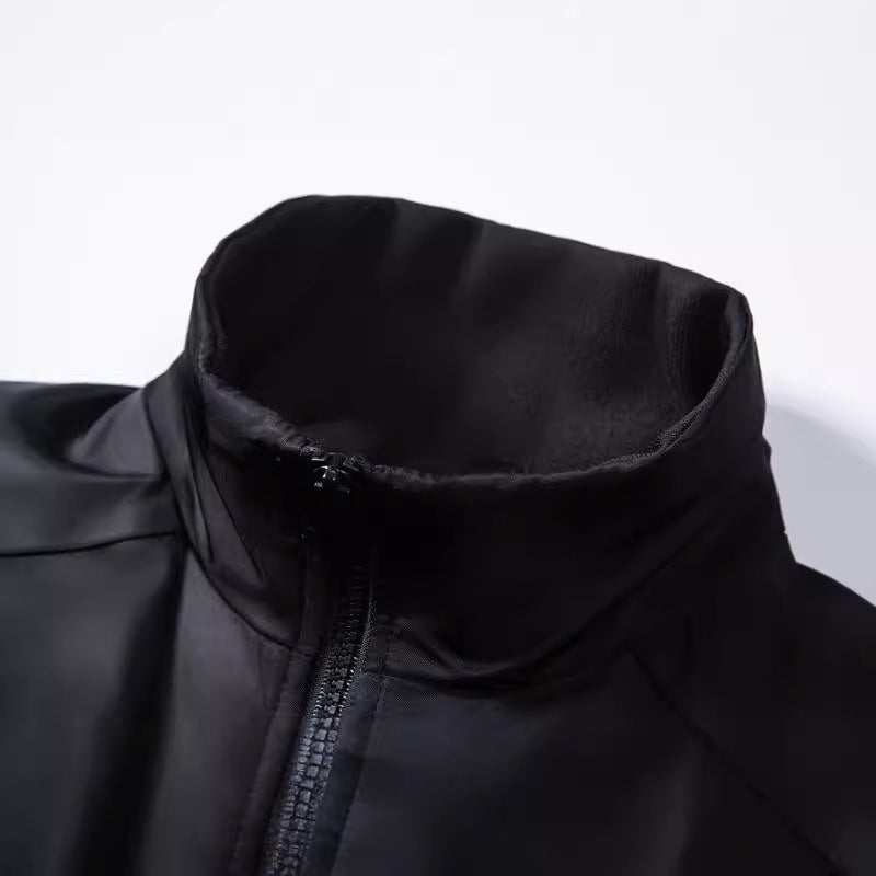 Herren wasserabweisender Utility-Blouson mit Stehkragen, Känguru‑ und Patten‑Taschen Drune