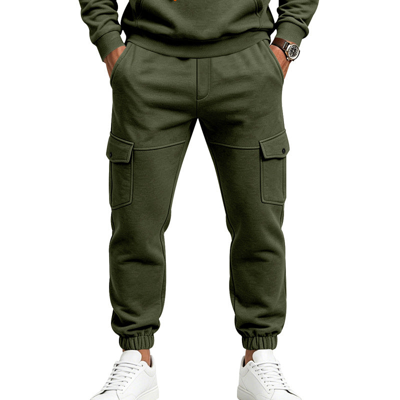 Herren Cargo-Jogginghose mit aufgesetzten Klappentaschen und elastischem Bündchen Drune