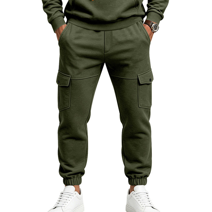 Herren Cargo-Jogginghose mit aufgesetzten Klappentaschen und elastischem Bündchen Drune