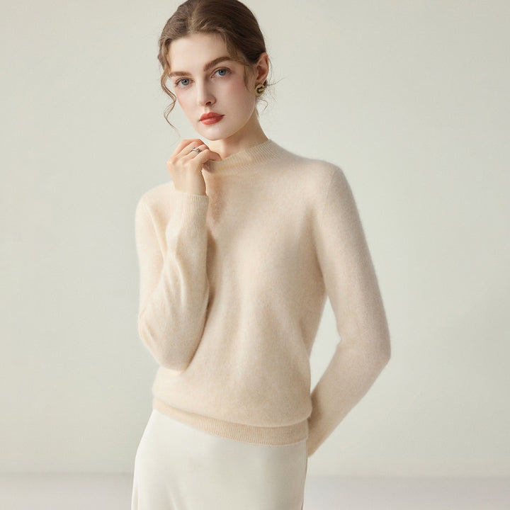 Damen Schmaler Mockneck-Feinstrickpullover mit kaschmirähnlicher Haptik Drune