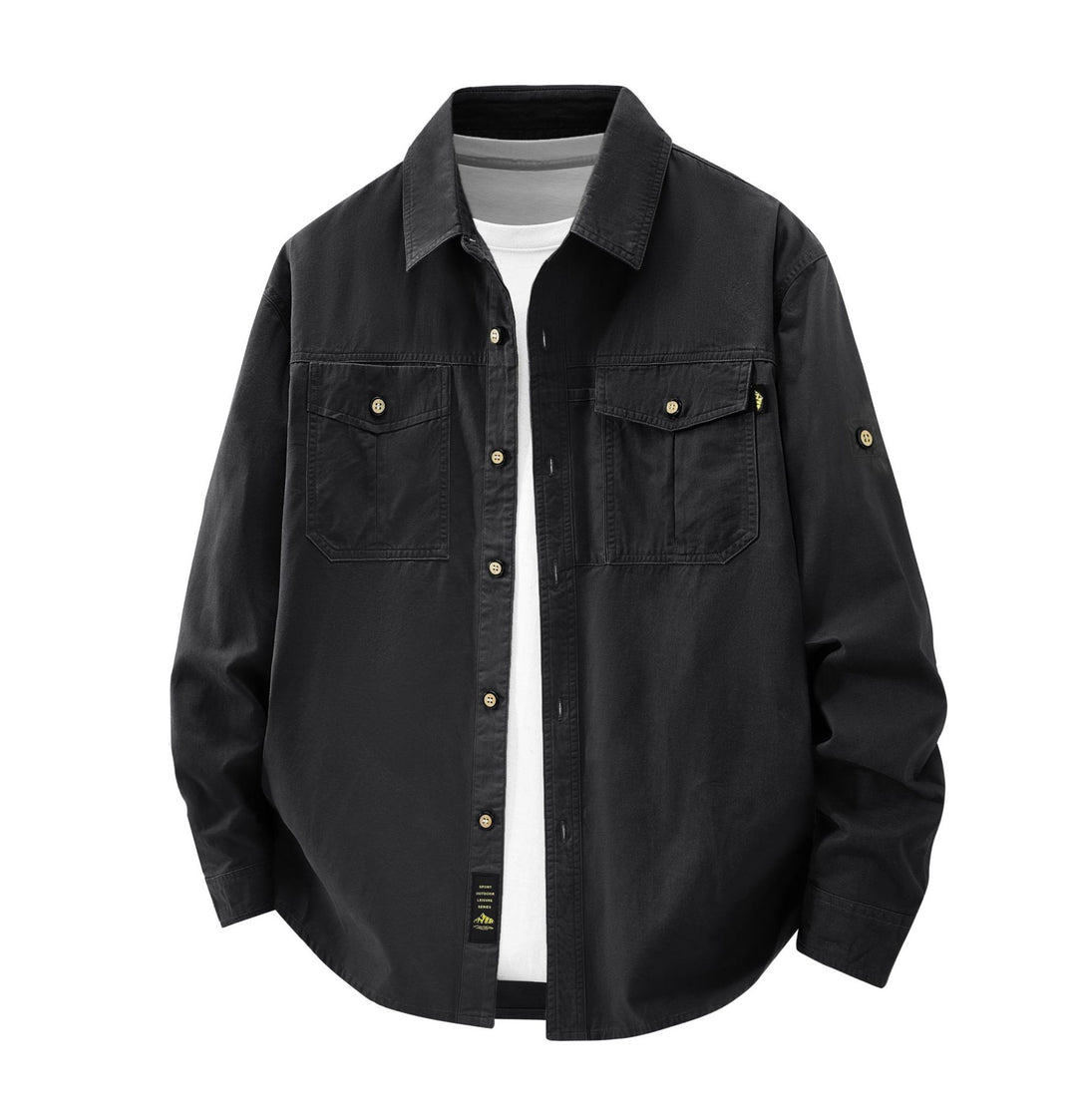 Herren Lässige Hemdjacke mit praktischen Taschen Drune