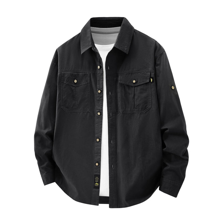 Herren Lässige Hemdjacke mit praktischen Taschen Drune