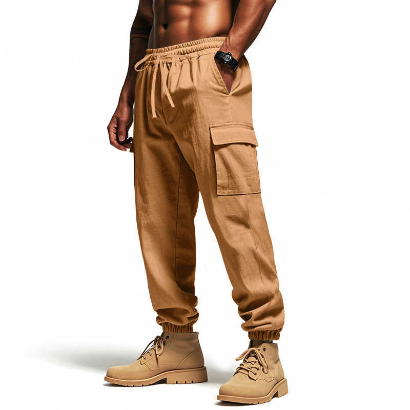 Herren nan Cargo-Joggerhose im Utility-Look mit elastischem Tunnelzugbund, Bündchen und extra Stauraum Drune