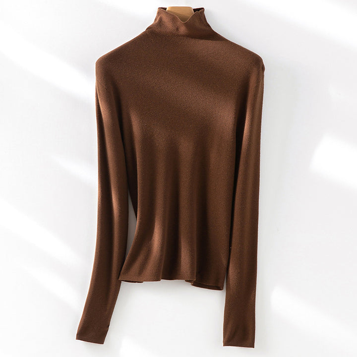 Damen Slim-Fit Feinstrick-Rollkragenpullover mit Stretch Drune