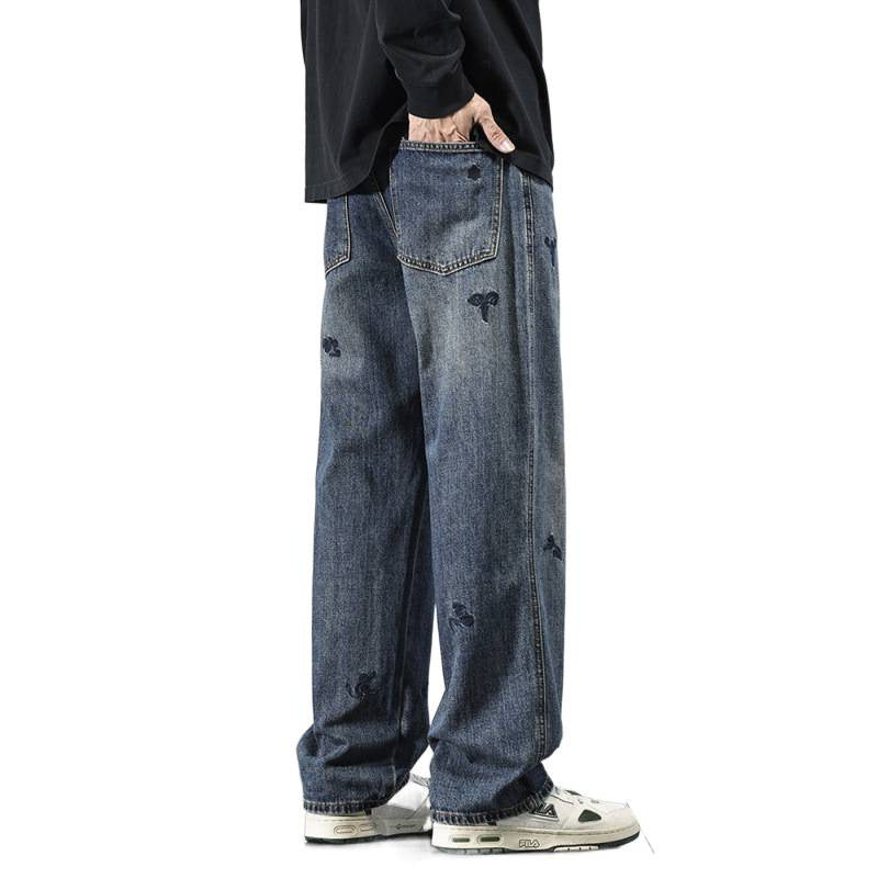 Herren Bequeme und modische Jeans mit Stickereien Drune