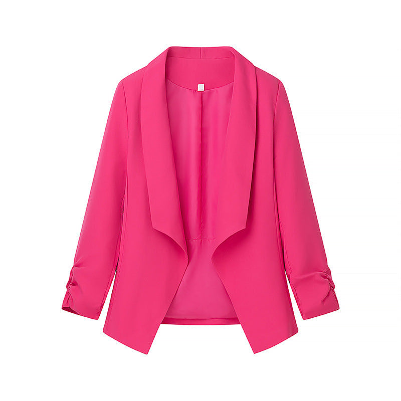 Damen elegante Blazerjacke mit lässigem Schnitt und stylischen Ärmeldetails Drune